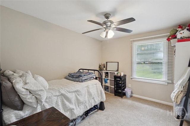 406 E 3rd St, Springfield, GA 31329 - carpeted bedroom with baseboards and ceiling fan