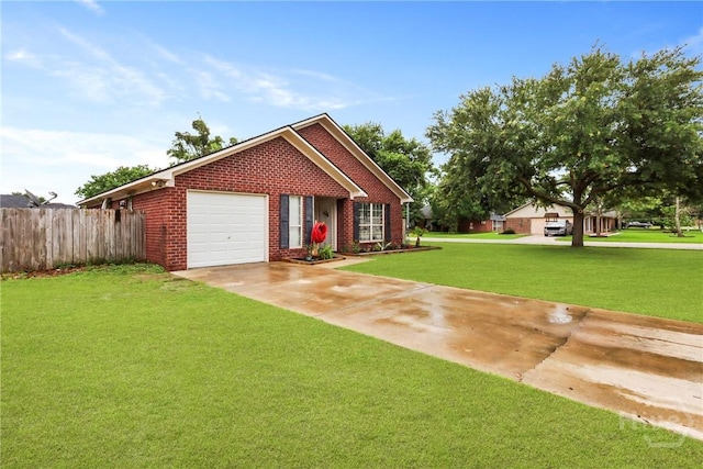 316 Clairemore Cir, Hinesville, GA 31313 - view of front of home featuring brick siding, concrete driveway, and an attached garage