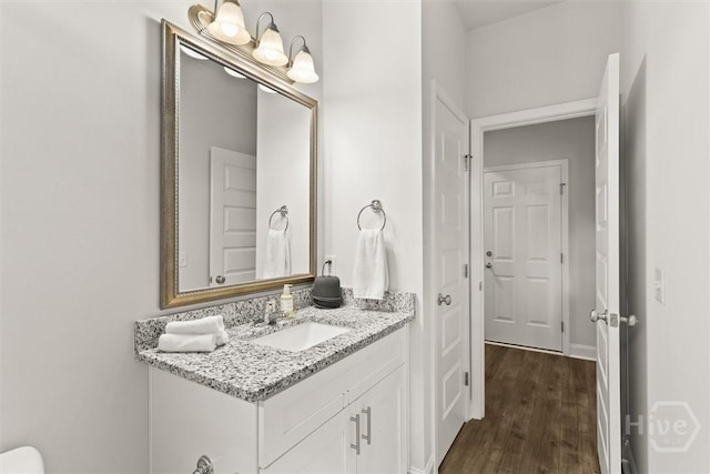 104 Finch Ln, Guyton, GA 31312 - bathroom with vanity and wood finished floors