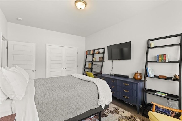 104 Finch Ln, Guyton, GA 31312 - bedroom with dark wood-type flooring and a closet