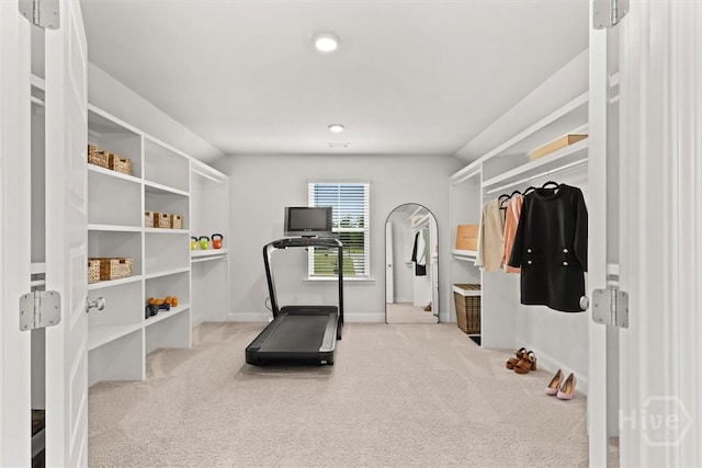 104 Finch Ln, Guyton, GA 31312 - exercise room featuring carpet