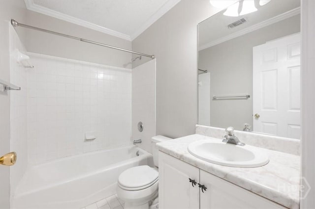 65 Golden Gate Dr, Pooler, GA 31322 - full bath featuring vanity, crown molding, and washtub / shower combination