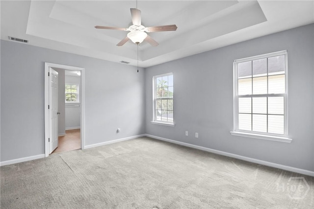 15 Springwater Dr, Port Wentworth, GA 31407 - carpeted empty room with a tray ceiling and ceiling fan