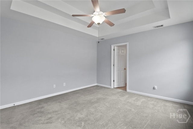 15 Springwater Dr, Port Wentworth, GA 31407 - carpeted empty room with a raised ceiling and a ceiling fan