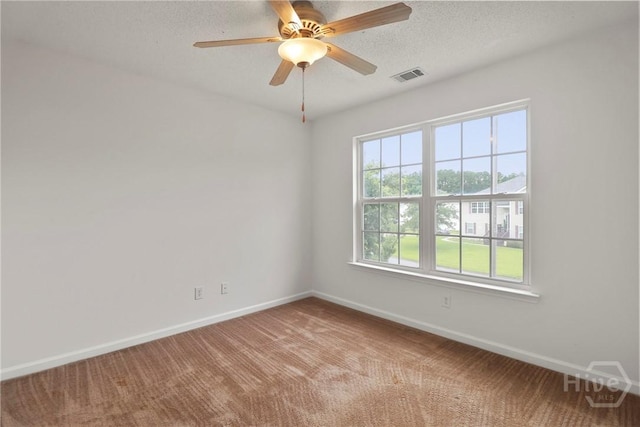 15 Springwater Dr, Port Wentworth, GA 31407 - empty room with carpet flooring, a textured ceiling, and a ceiling fan