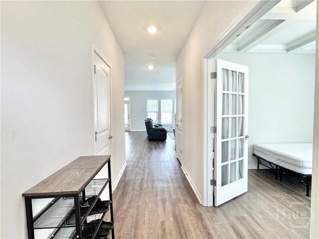 135 Melody Dr, Pooler, GA 31322 - hall with wood finished floors and recessed lighting