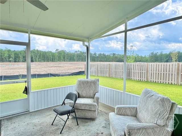 135 Melody Dr, Pooler, GA 31322 - sunroom featuring ceiling fan and vaulted ceiling