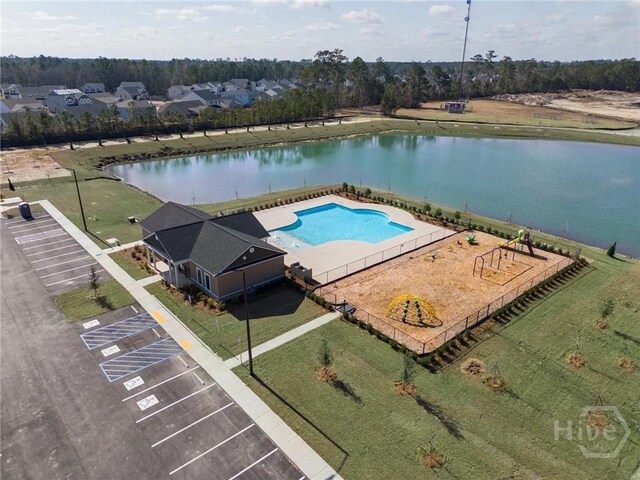 135 Melody Dr, Pooler, GA 31322 - bird's eye view of a large body of water