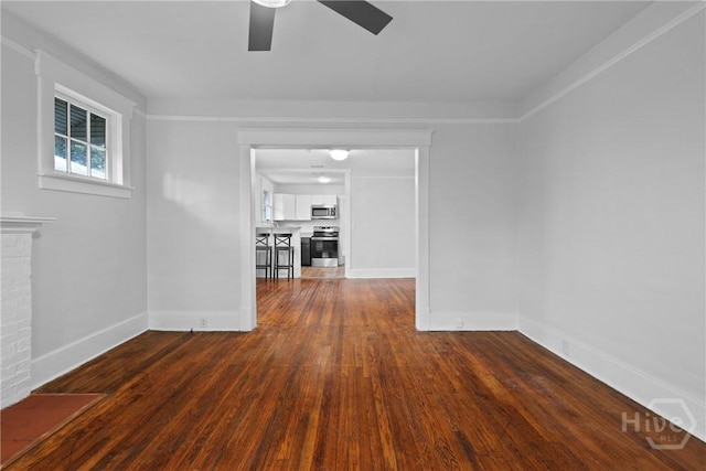 1122 SE 36th St, Savannah, GA 31404 - empty room featuring wood finished floors and a ceiling fan
