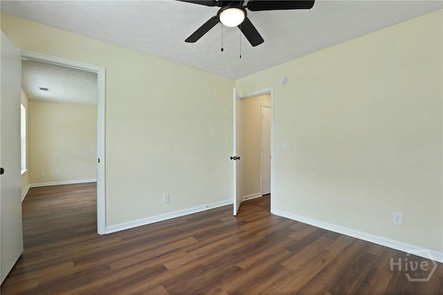 217 Bordeaux Ln, Savannah, GA 31419 - spare room featuring wood finished floors and a ceiling fan