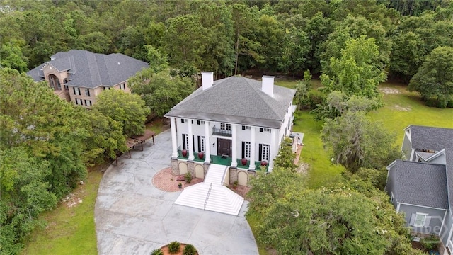 45 Shore Rd, Savannah, GA 31419 - aerial view of property and surrounding area with a heavily wooded area
