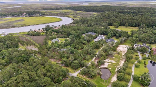 45 Shore Rd, Savannah, GA 31419 - aerial view of property and surrounding area with a large body of water and a forest