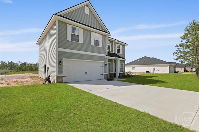 1447 Arnold Dr SE, Allenhurst, GA 31301 - traditional home featuring concrete driveway, an attached garage, and a front yard