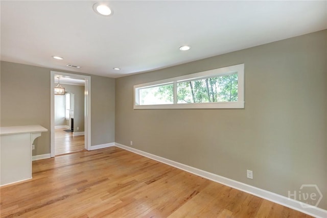 416 E 61st St, Savannah, GA 31405 - empty room with recessed lighting and light wood-type flooring