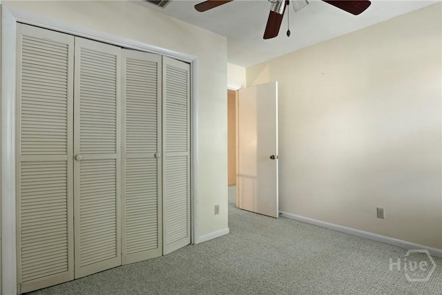 455 Mall Blvd Unit 39, Savannah, GA 31406 - unfurnished bedroom with carpet flooring, a closet, and a ceiling fan