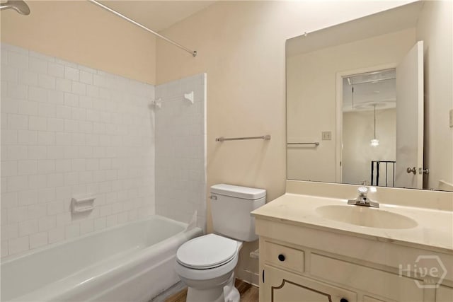 455 Mall Blvd Unit 39, Savannah, GA 31406 - bathroom with shower / bath combination, vanity, and wood finished floors