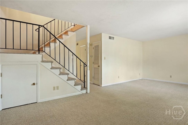 455 Mall Blvd Unit 39, Savannah, GA 31406 - staircase featuring carpet flooring and baseboards