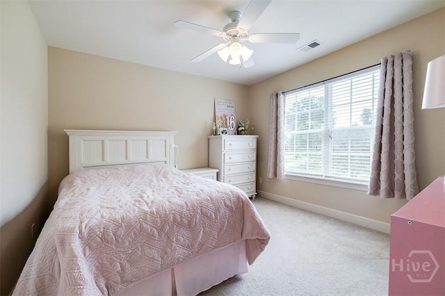 144 Sweetwater Cir, Rincon, GA 31326 - bedroom with light colored carpet and a ceiling fan