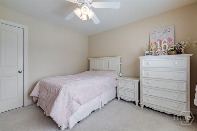 144 Sweetwater Cir, Rincon, GA 31326 - bedroom with light colored carpet and a ceiling fan