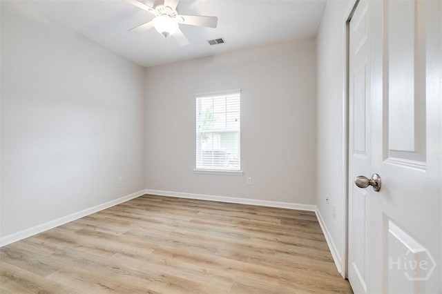 7 Hartland Ct, Savannah, GA 31407 - unfurnished room with light wood-style flooring and a ceiling fan