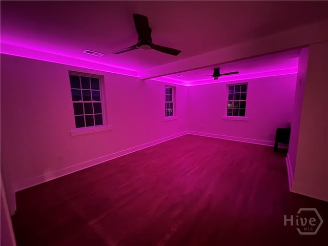 417 E 65th St, Savannah, GA 31405 - spare room featuring a ceiling fan and baseboards