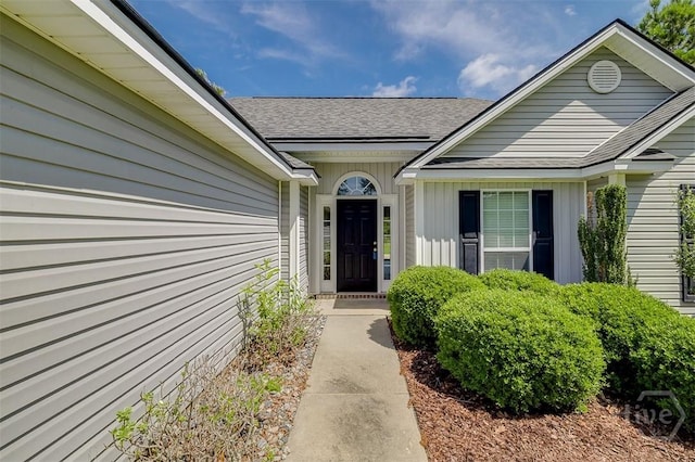140 Abigail Cir, Ellabell, GA 31308 - doorway to property with a shingled roof