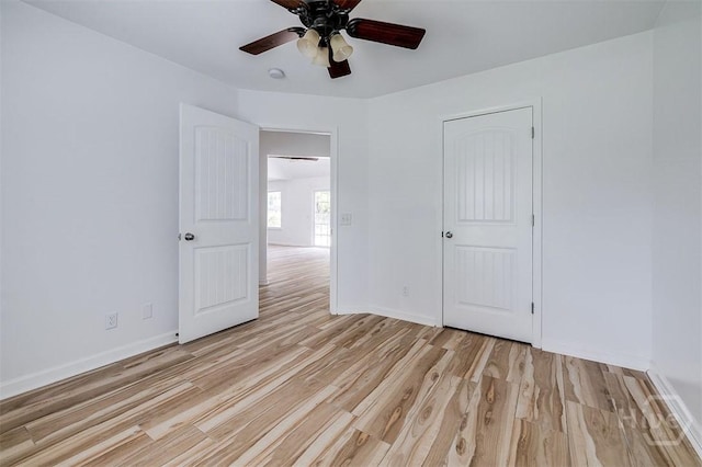 140 Abigail Cir, Ellabell, GA 31308 - spare room featuring light wood-type flooring and a ceiling fan