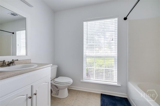 140 Abigail Cir, Ellabell, GA 31308 - bathroom with vanity, tile patterned floors, and shower / bathtub combination
