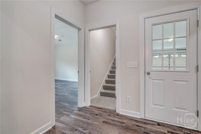 600 Old Louisville Rd, Guyton, GA 31312 - entryway featuring wood finished floors and stairs