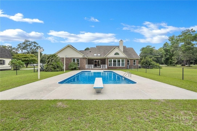 600 Old Louisville Rd, Guyton, GA 31312 - view of swimming pool with a patio and a diving board