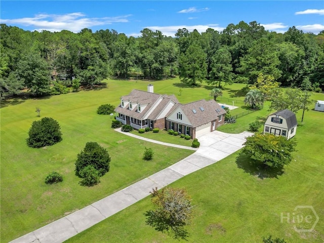600 Old Louisville Rd, Guyton, GA 31312 - aerial view of property and surrounding area