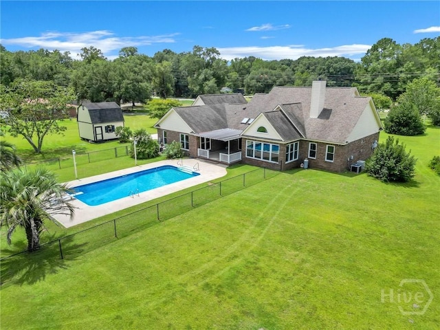 600 Old Louisville Rd, Guyton, GA 31312 - view of pool with a fenced backyard