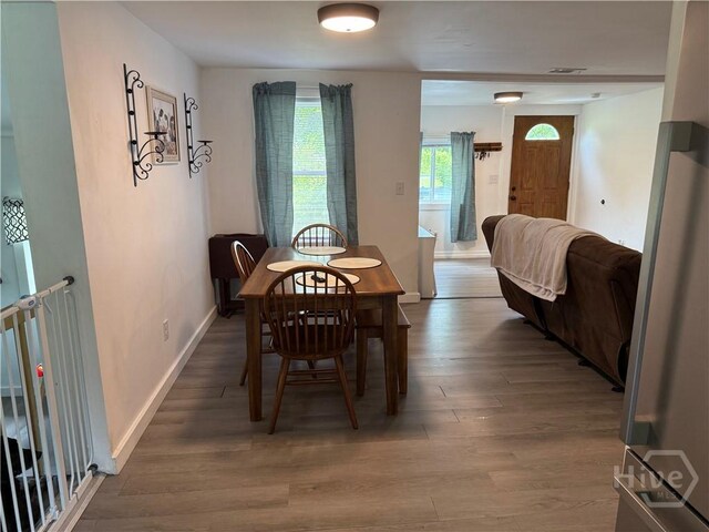 3052 Effingham Hwy, Sylvania, GA 30467 - dining room featuring wood finished floors and baseboards