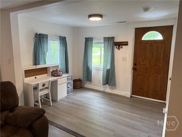 3052 Effingham Hwy, Sylvania, GA 30467 - foyer featuring light wood-style floors and baseboards