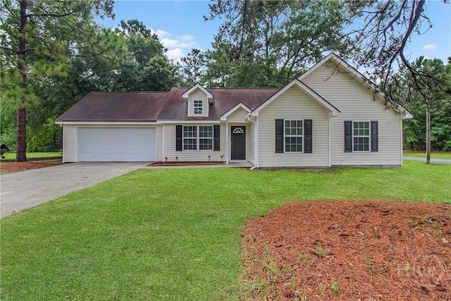 99 Dailey Dr, Guyton, GA 31312 - view of front of property with a garage, concrete driveway, and a front lawn