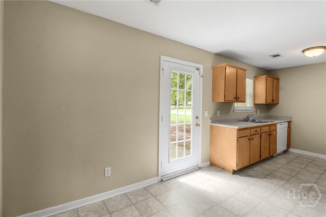 99 Dailey Dr, Guyton, GA 31312 - kitchen with light countertops, dishwasher, and light floors