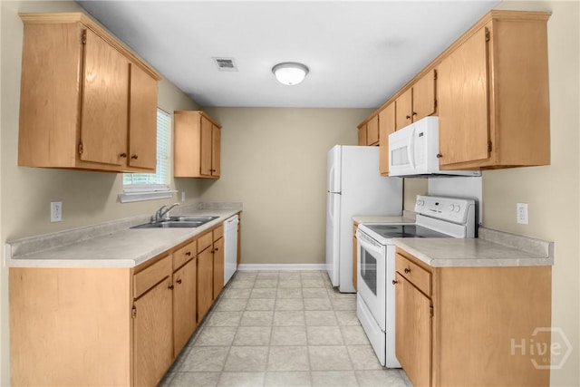 99 Dailey Dr, Guyton, GA 31312 - kitchen with white appliances and light countertops
