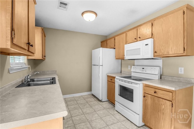 99 Dailey Dr, Guyton, GA 31312 - kitchen featuring white appliances and light countertops