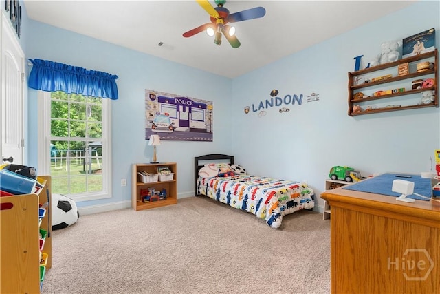 2016 Pippin Pl, Statesboro, GA 30461 - bedroom with carpet floors, multiple windows, and a ceiling fan