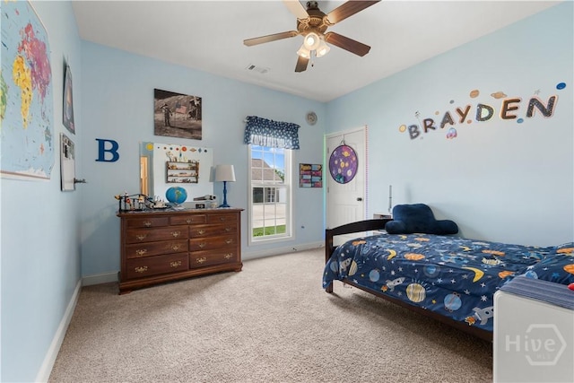 2016 Pippin Pl, Statesboro, GA 30461 - carpeted bedroom featuring baseboards and a ceiling fan