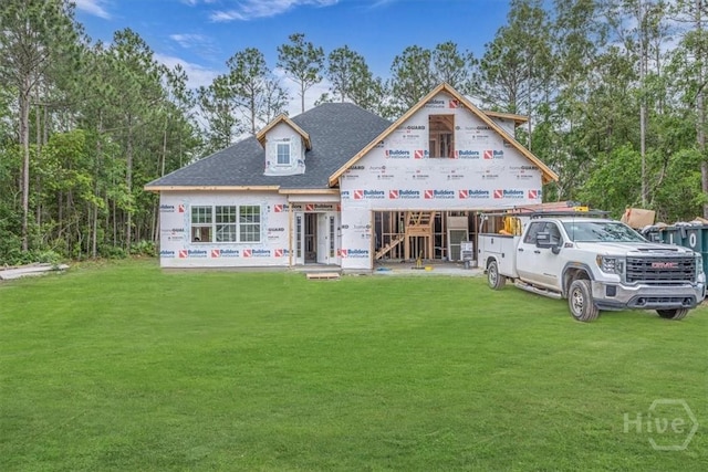 163 Sea Island Rd, Midway, GA 31320 - property under construction with a front lawn and roof with shingles