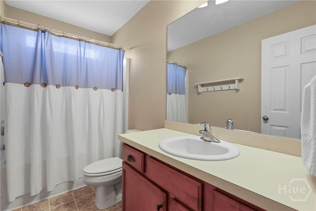 98 Peregrine Cir, Richmond Hill, GA 31324 - bathroom with vanity, shower / tub combo, and tile patterned floors
