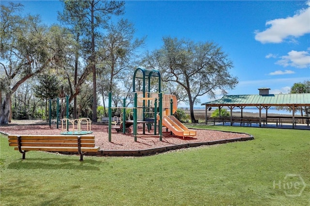 98 Peregrine Cir, Richmond Hill, GA 31324 - community play area featuring a yard and a gazebo