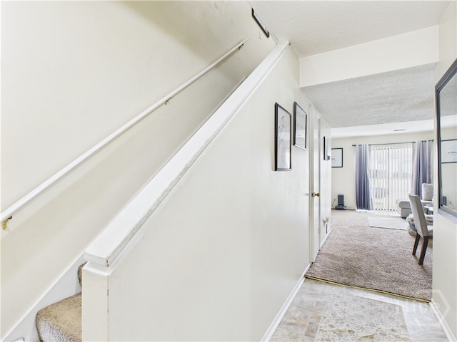 901 Olmstead Dr Unit 70, Hinesville, GA 31313 - hall with a textured ceiling and stairs