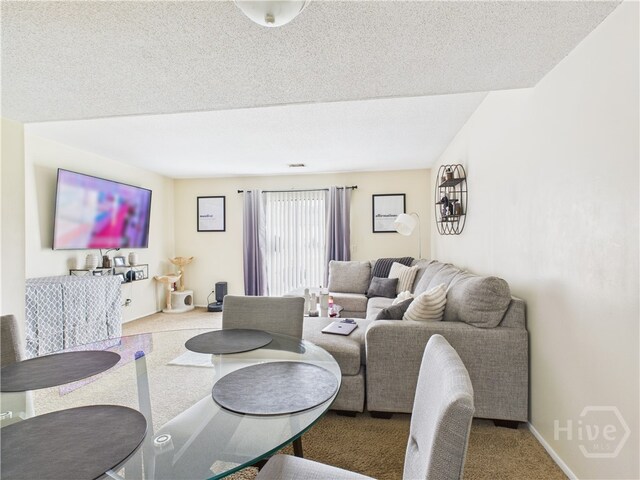 901 Olmstead Dr Unit 70, Hinesville, GA 31313 - living area featuring carpet floors and a textured ceiling