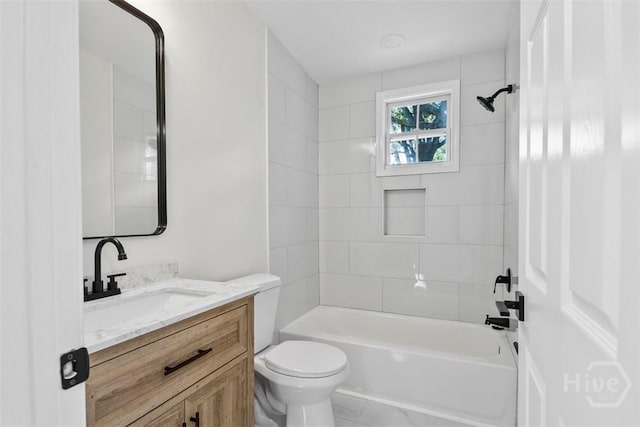4630 Herty Dr, Savannah, GA 31405 - bathroom featuring vanity and shower / tub combination