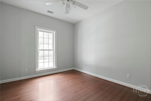 706 Southbridge Blvd, Savannah, GA 31405 - spare room featuring hardwood / wood-style flooring, healthy amount of natural light, and ceiling fan