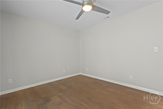 2133 Bacon Park Dr, Savannah, GA 31406 - empty room with dark wood-type flooring and ceiling fan
