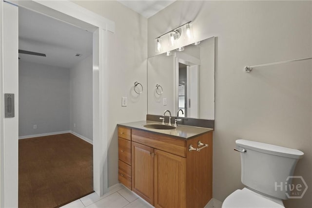 2133 Bacon Park Dr, Savannah, GA 31406 - bathroom with vanity and tile patterned flooring