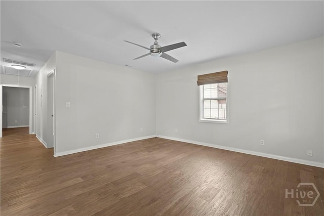 2133 Bacon Park Dr, Savannah, GA 31406 - unfurnished room with attic access, ceiling fan, and wood finished floors